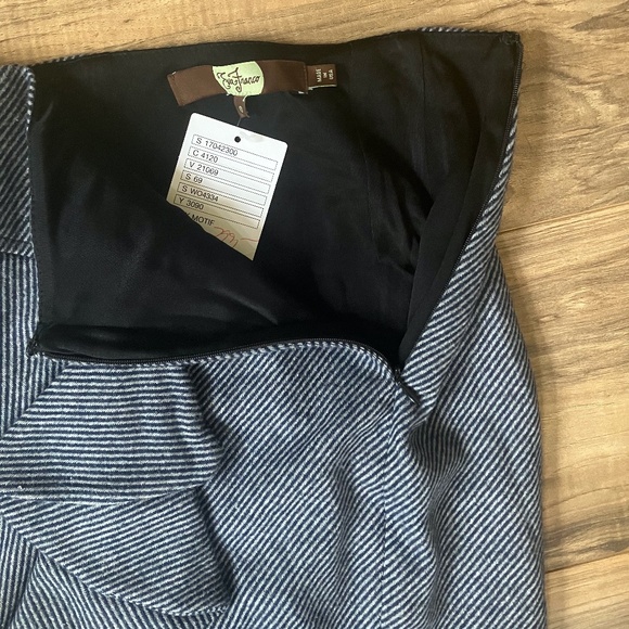 NWT - Eva Franco Wool Blend Ruffle Pencil Skirt 0 - Picture 7 of 11